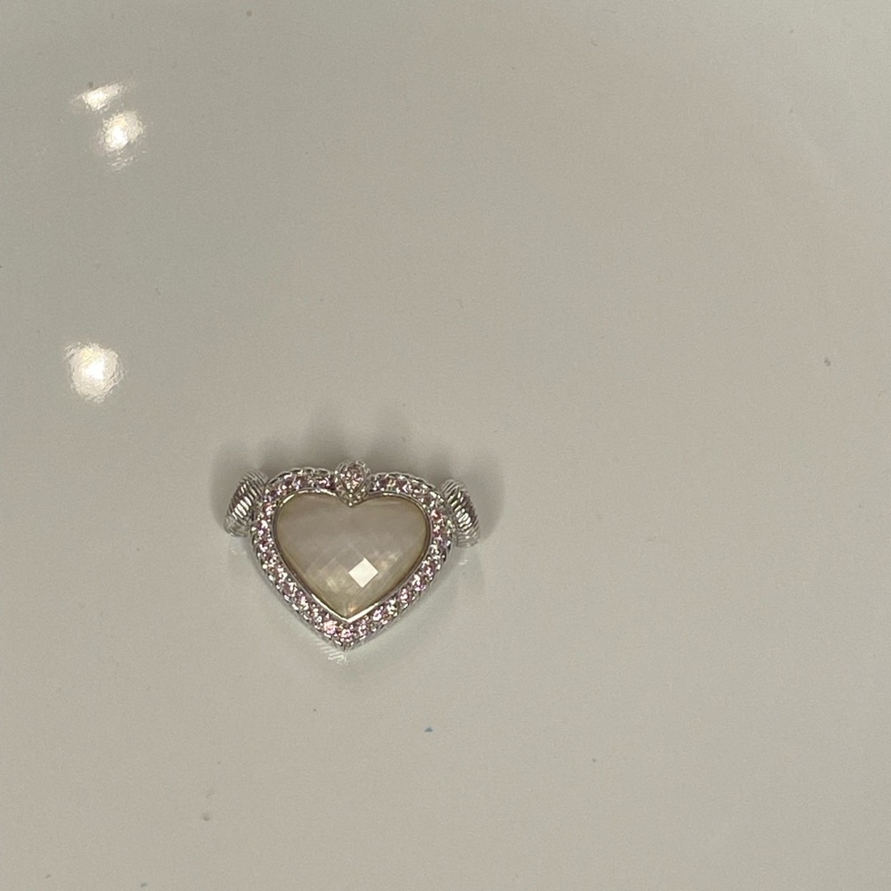 Judith Ripka Sterling Sliver Rose Quartz Heart Magnetic Enhancer - Picture 9 of 9